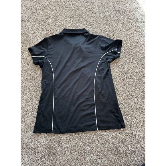 Masters Magnolia Lane Golf Polo Shirt Ladies Large Black White Augusta 1/4 Zip - Picture 3 of 6